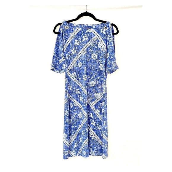 Tommy Hilfiger Slit Sleeve Print Jersey Knit Dress - Picture 5 of 7